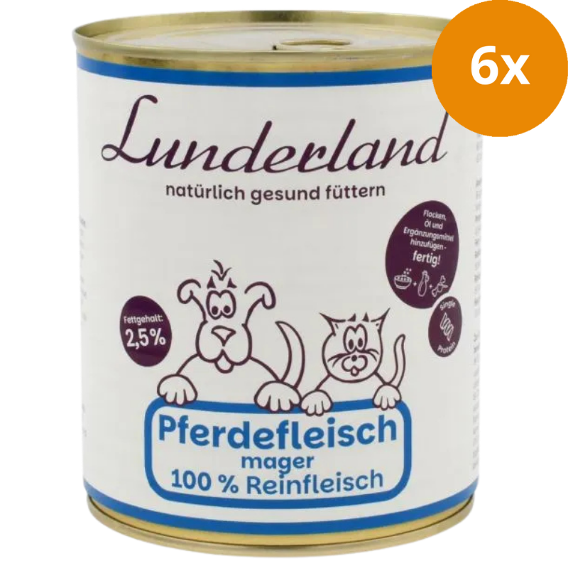 Lunderland Reinfleisch-Dose Pferdefleisch mager 800 g
