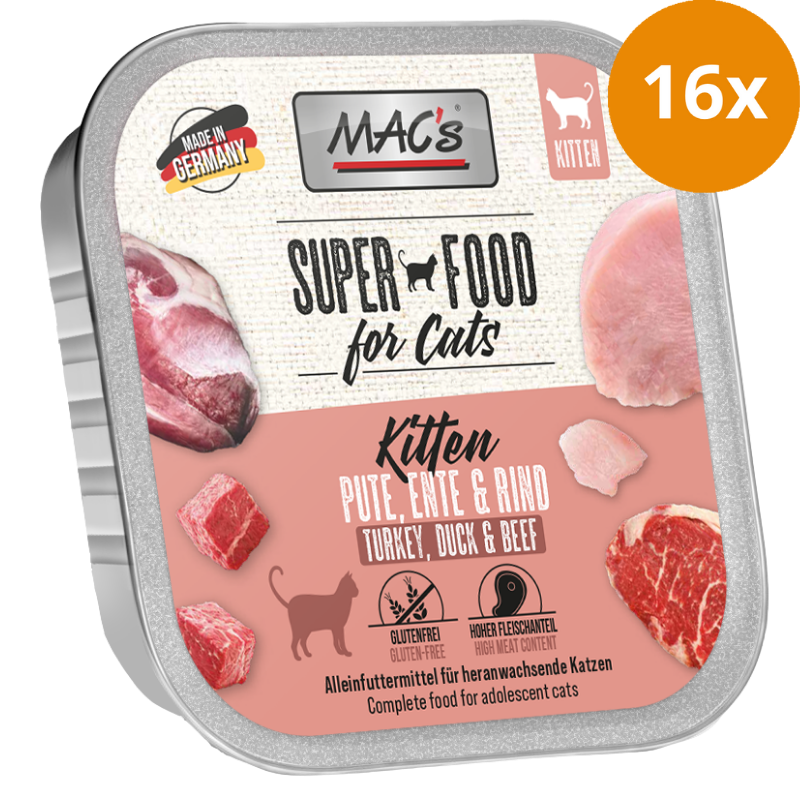 MACs Cat Kitten Pute, Ente & Rind 100 g