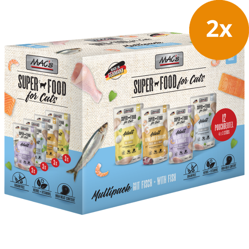 MAC's Cat Pouch Pack Multipack Fisch 12x100g
