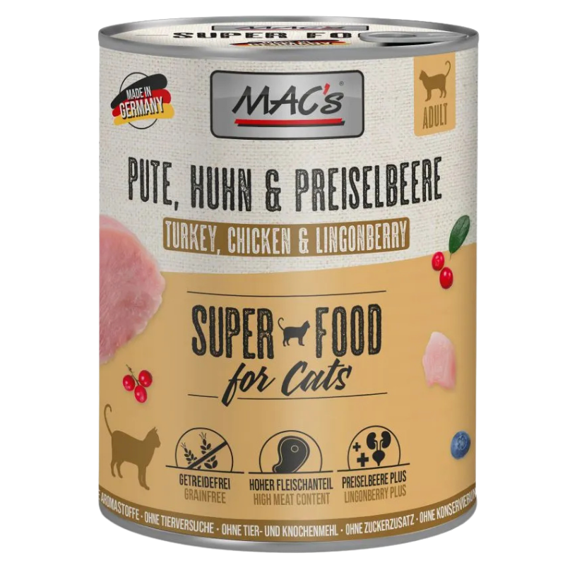 MAC's Cat Pute, Huhn & Preiselbeere 800 g