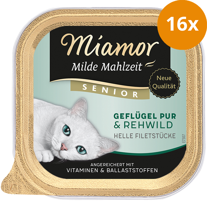 Miamor Milde Mahlzeit Senior Geflügel pur & Rehwild 100 g
