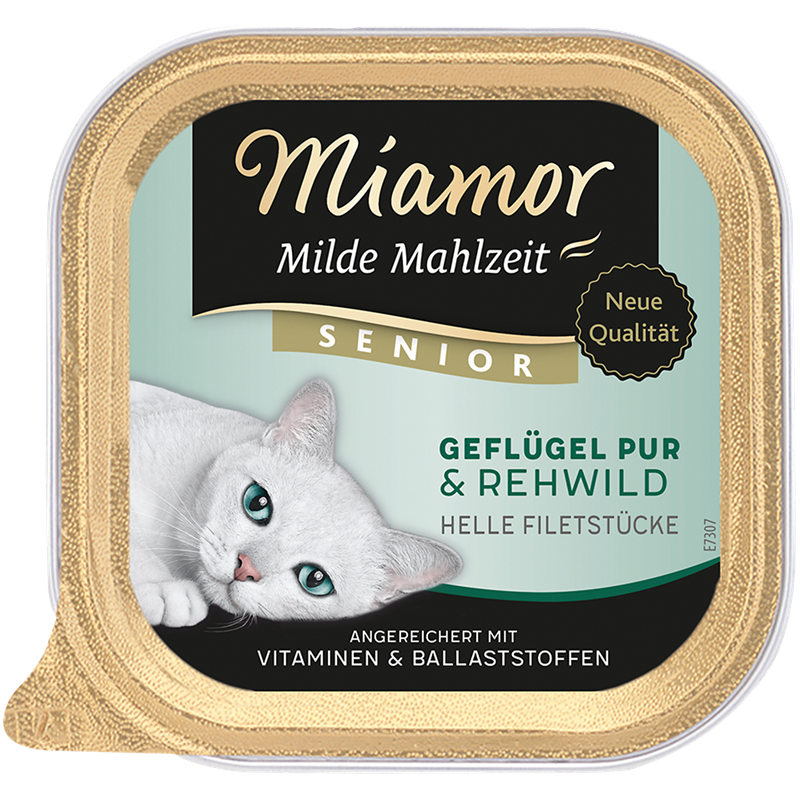 Miamor Milde Mahlzeit Senior Geflügel pur & Rehwild 100 g