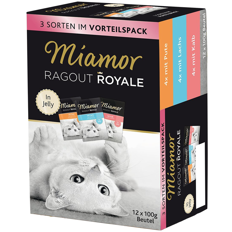 Miamor Ragout Royale in Jelly Multimix Pute, Lachs & Kalb 1200 g