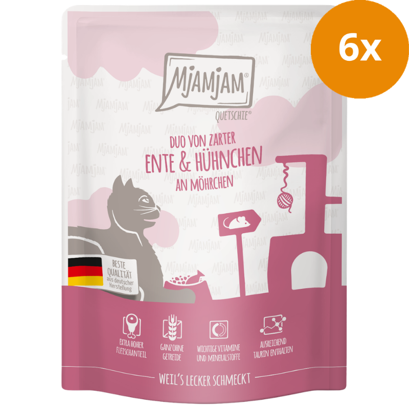 MjAMjAM Quetschie DUO Ente + Huhn Möhre 300 g