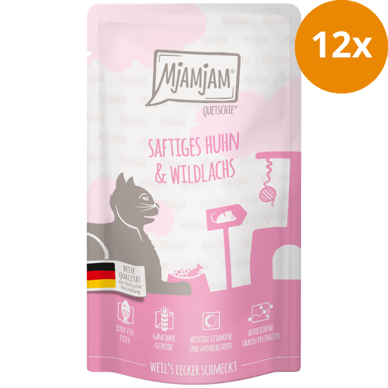 MjAMjAM Quetschie Huhn + Wildlachs 125 g