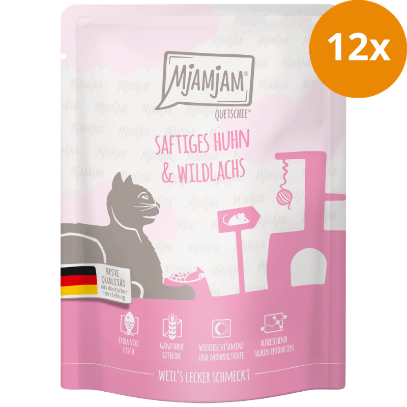 MjAMjAM Quetschie Huhn + Wildlachs 300 g