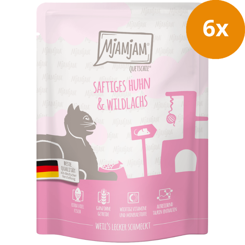 MjAMjAM Quetschie Huhn + Wildlachs 300 g
