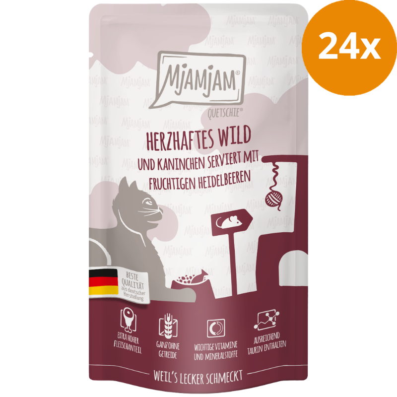 MjAMjAM Quetschie Wild + Kaninchen 125 g