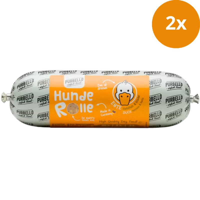 PURBELLO HundeRolle Ente mit Kartoffeln & Kräutern 800 g