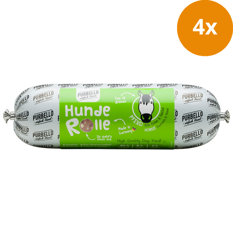 PURBELLO HundeRolle Pferd mit Roter Bete & Fenchel 800 g