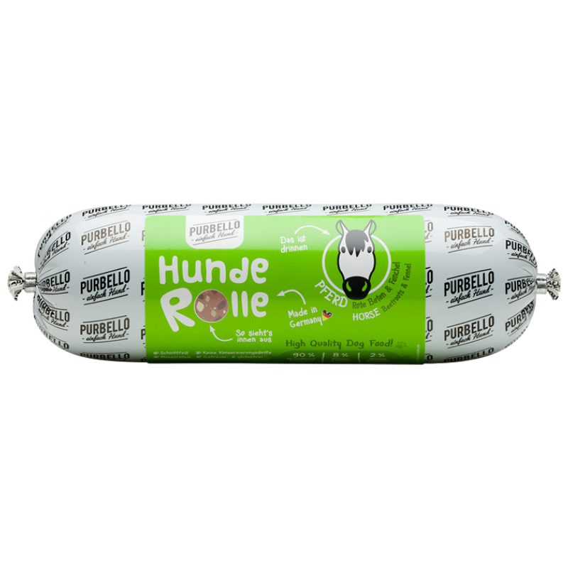 PURBELLO HundeRolle Pferd mit Roter Bete & Fenchel 800 g