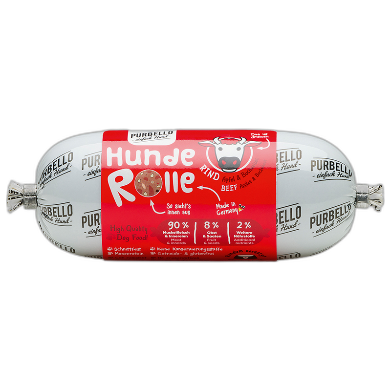 PURBELLO HundeRolle Rind mit Äpfeln & Buchweizen 200 g