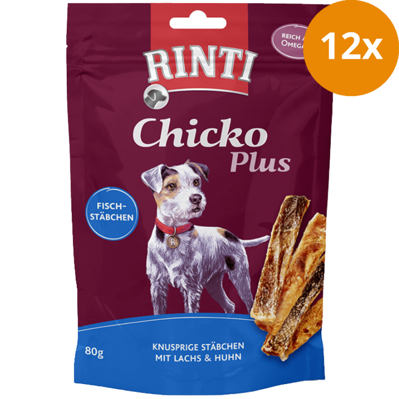 Rinti Chicko Plus Fischstäbchen mit Lachs & Huhn 80 g