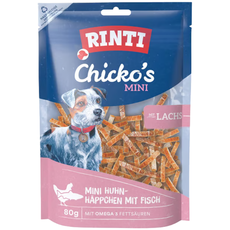Rinti Extra Chicko Mini Huhn-Häppchen mit Lachs 80 g