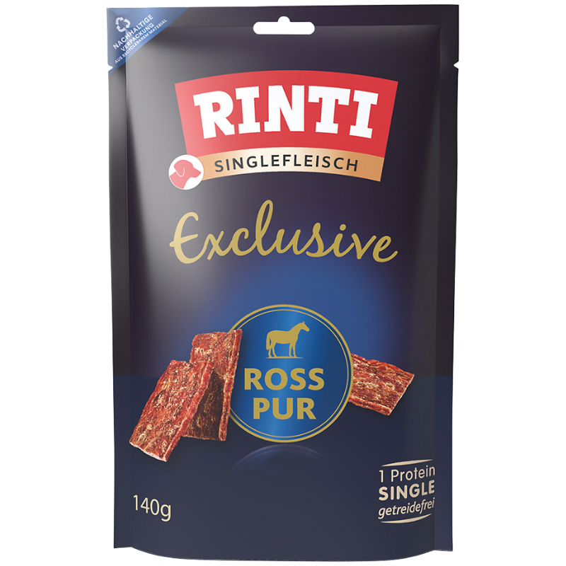 Rinti Singlefleisch Exclusive Snack Ross Pur 140 g