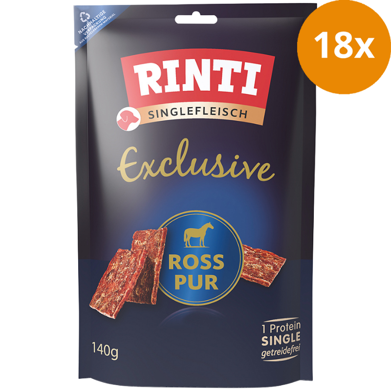 Rinti Singlefleisch Exclusive Snack Ross Pur 140 g