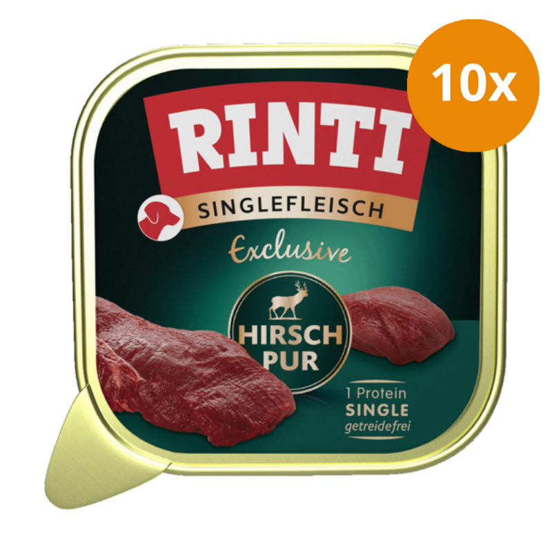 Rinti Singlefleisch Schale Exclusive Hirsch pur 150 g