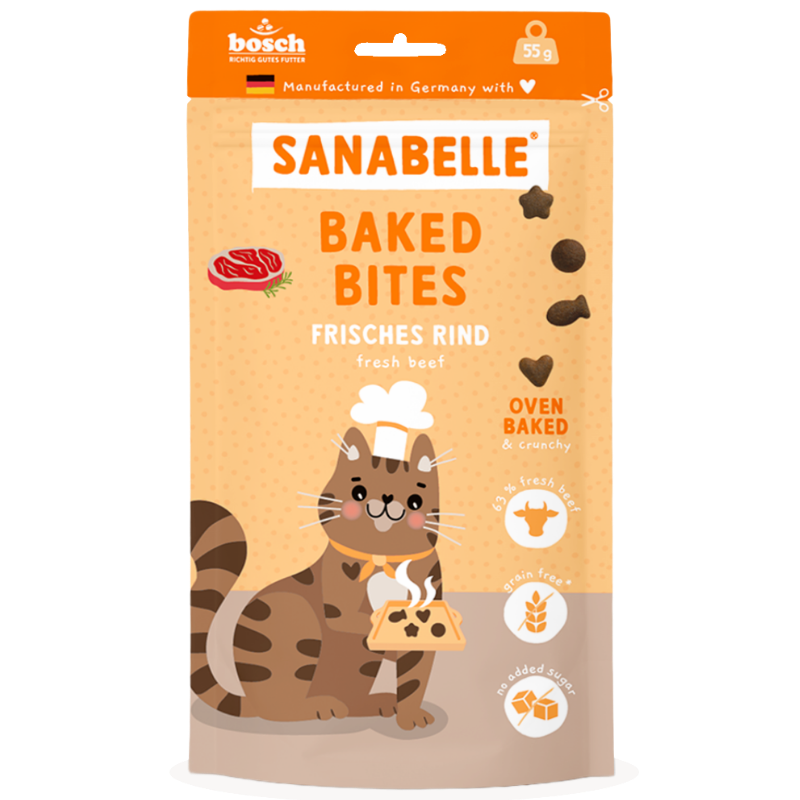 Sanabelle Baked Bites Frisches Rind 55 g