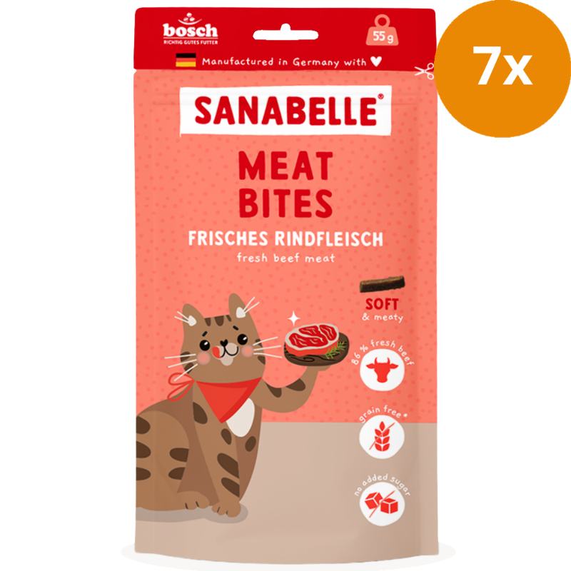 Sanabelle Meat Bites Frisches Rindfleisch 55 g