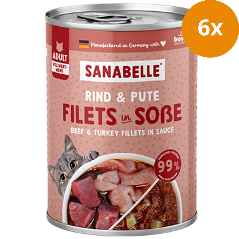 Sanabelle Nassfutter mit Rind & Pute 380 g