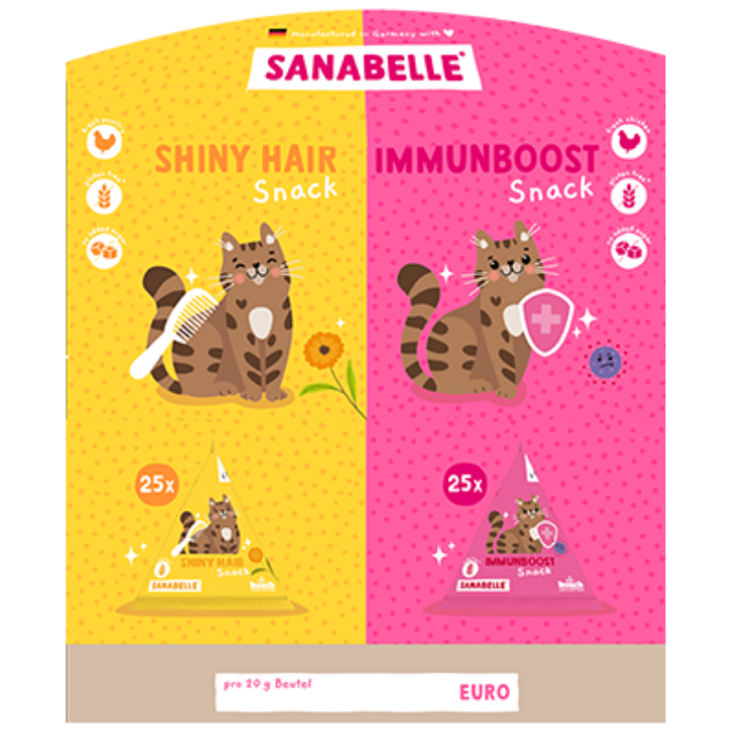 Sanabelle Snack Tetraeder Mix-Display Shiny Hair/Immunboost #H8574