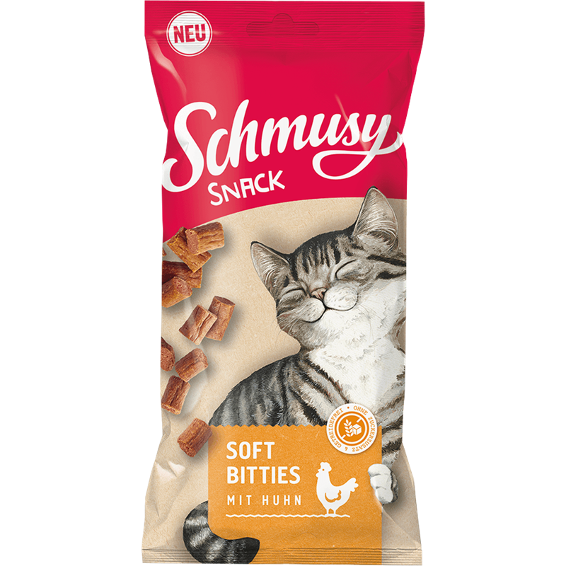 Schmusy Snack Soft Bitties mit Huhn 60 g