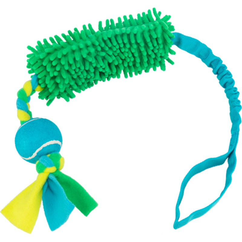 TRIXIE Bungee Tugger mit Tennisball, Plüsch