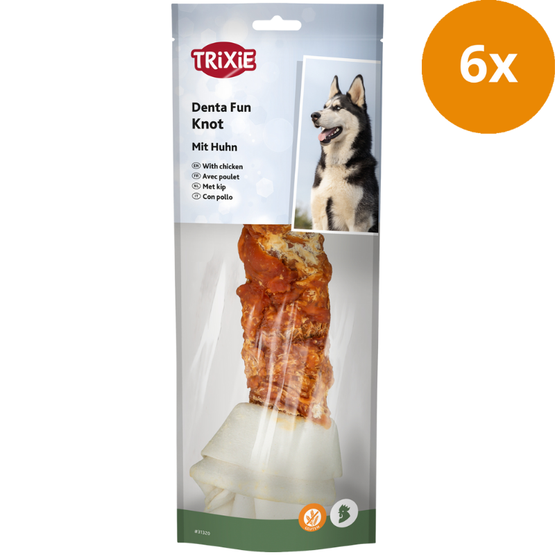 TRIXIE Denta Fun Kauknoten mit Huhn 220 g
