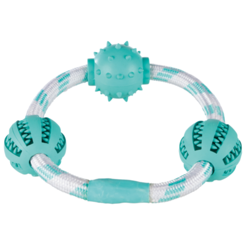 TRIXIE Denta Fun Seilring mit Bällen