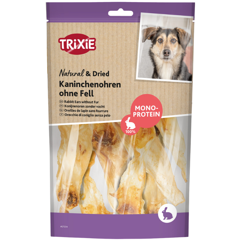 TRIXIE Kaninchenohren ohne Fell 100 g
