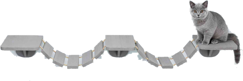 TRIXIE Kletterleiter zur Wandmontage Grau