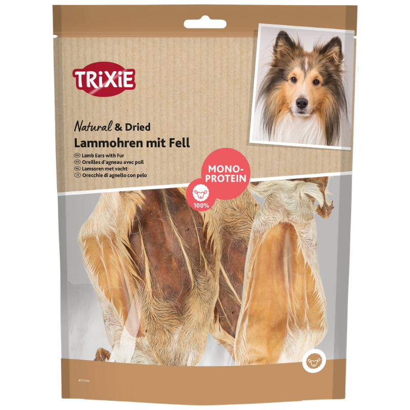 TRIXIE Lammohren mit Fell 250 g