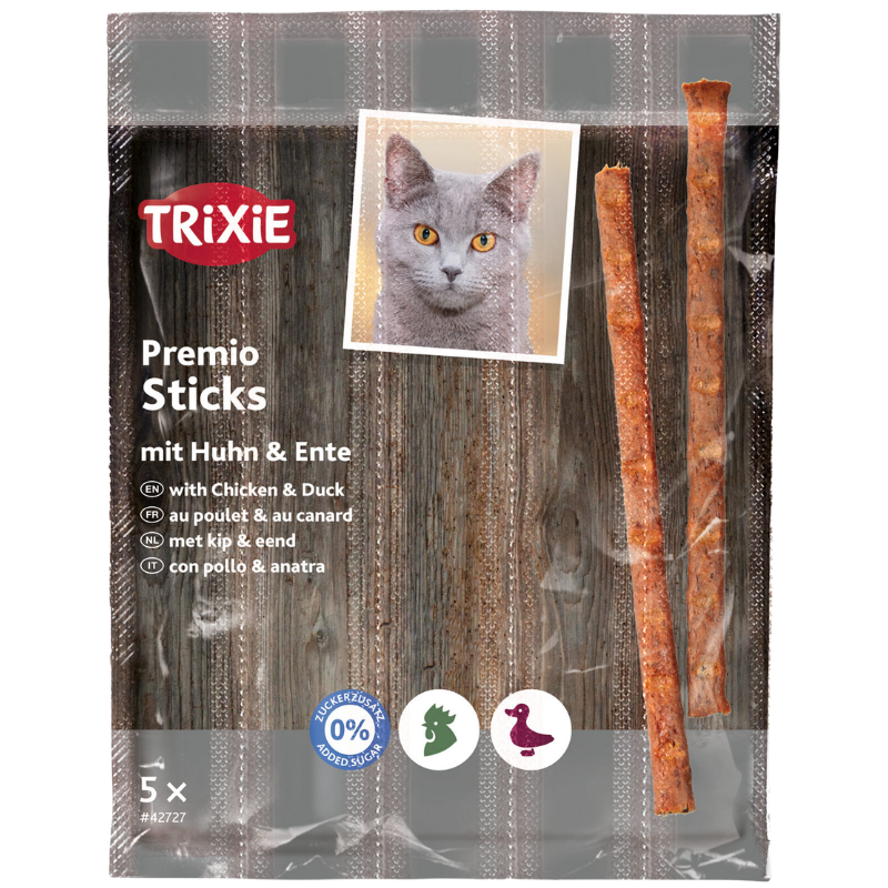 TRIXIE Premio Sticks mit Huhn & Ente 5 x 5 g