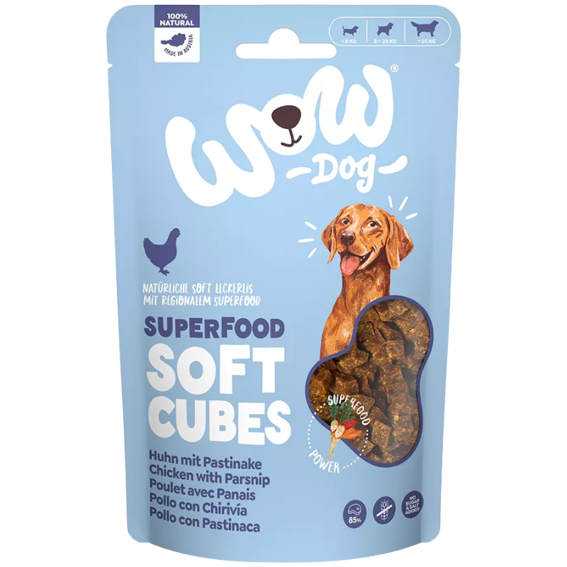 Wow Dog Superfood Soft Cubes Huhn 150 g