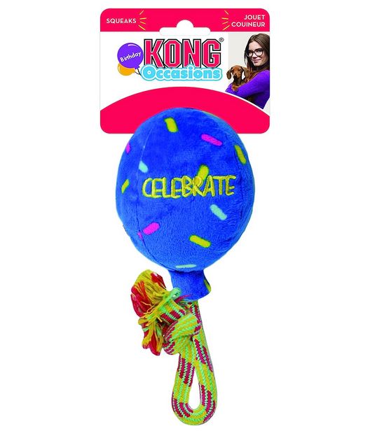 KONG Occasions Birthday Balloon Blue