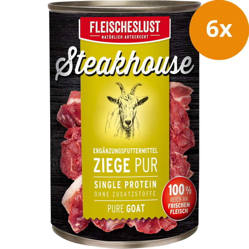 FLEISCHESLUST Steakhouse Ziege Pur 800 g