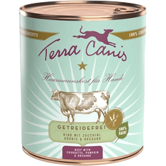 Menü Sensitive - getreidefrei - 800 g - Rind mit Zucchini, Kürbis & Oregano