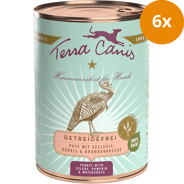 Terra Canis Menü Sensitive getreidefrei Pute mit Sellerie, Kürbis & Brunnenkresse 400 g
