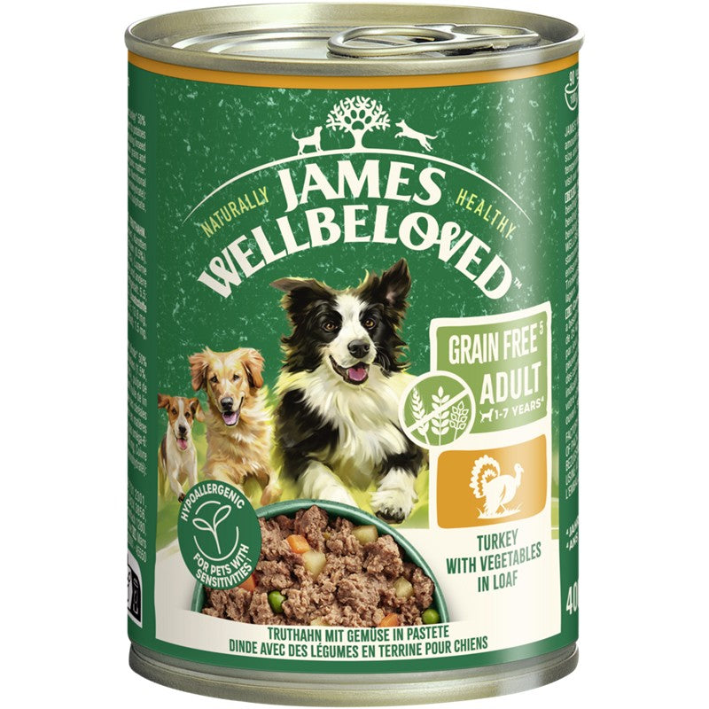 James Wellbeloved Dog Dose Getreidefrei Truthahn Pastete 400g