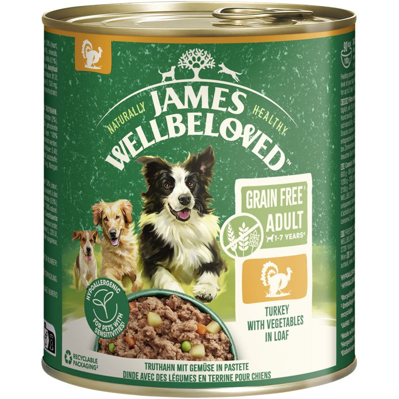 James Wellbeloved Dog Dose Getreidefrei Truthahn Pastete 800g