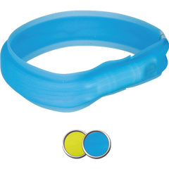 TRIXIE Flash Leuchtband USB - blau - M / L (50 cm)