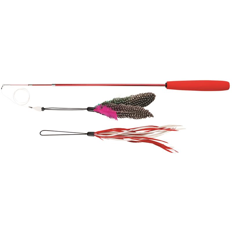 Trixie Teleskop-Spielangel mit 2 Spielzeuge