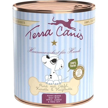 Terra Canis Welpen-Menü - 800 g - Rind mit Apfel, Karotte & Hagebutte