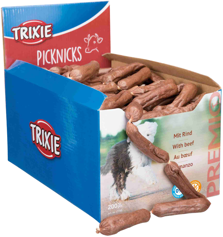 TRIXIE PREMIO Picknicks, Würstchenkette, 8 cm, 8 g - Rind