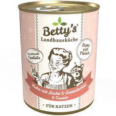 Bettys Landhausküche Katze Dose Huhn mit Lachs & Borretschöl  400 g