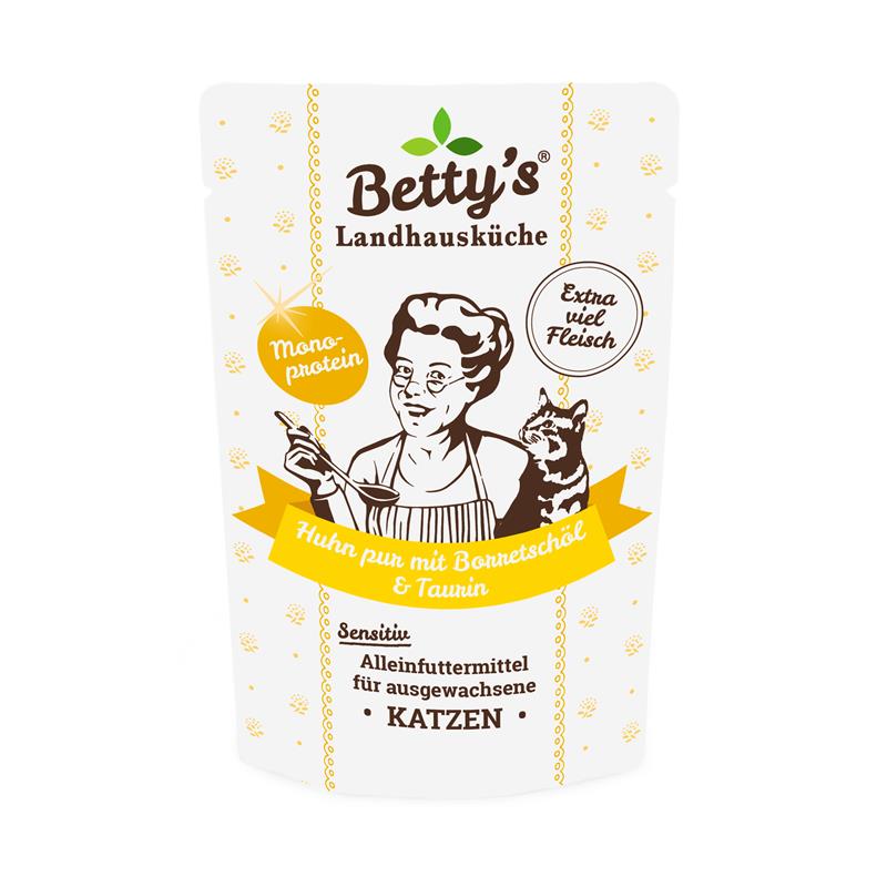 Bettys Landhausküche Katze PB Huhn pur 100g