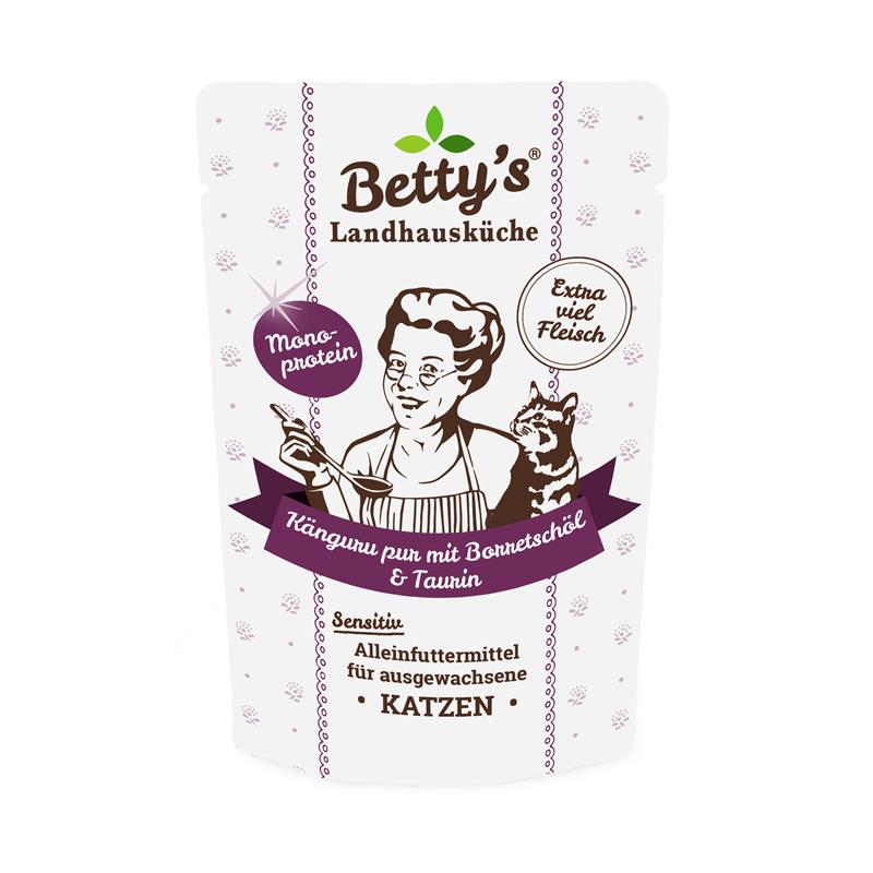 Bettys Landhausküche Katze PB Känguru pur 100g
