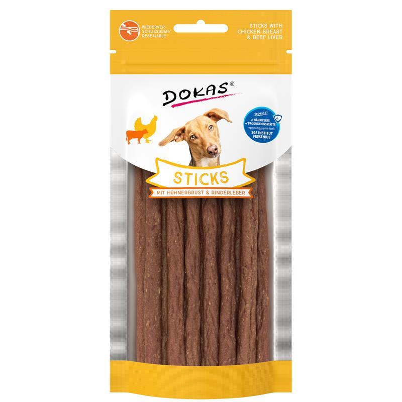 Dokas Dog Sticks mit Hühnerbrust & Rinderleber 60g