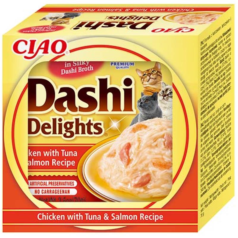 Inaba Cat Dashi Delights Chicken, Tuna & Salmon 70g