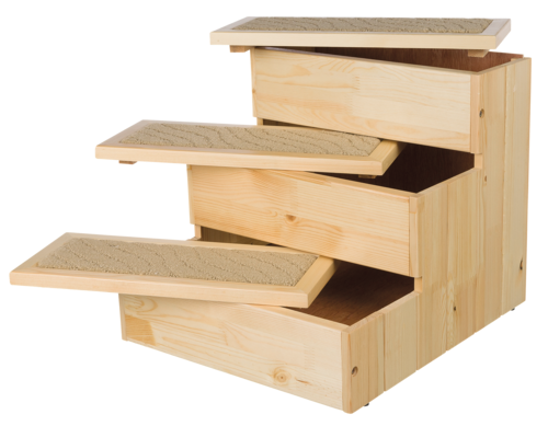 Treppe Holz natur - 40 × 38 × 45 cm 